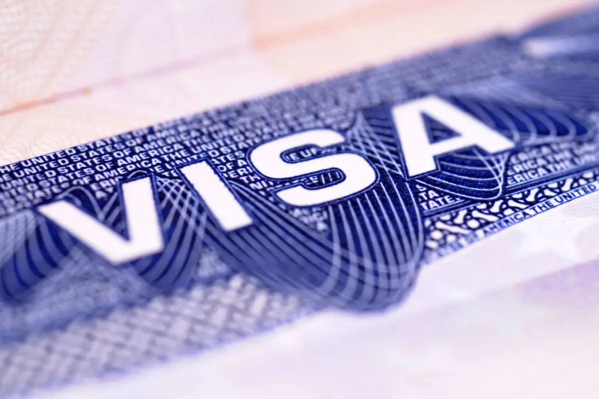 plano detalle de la visa americana