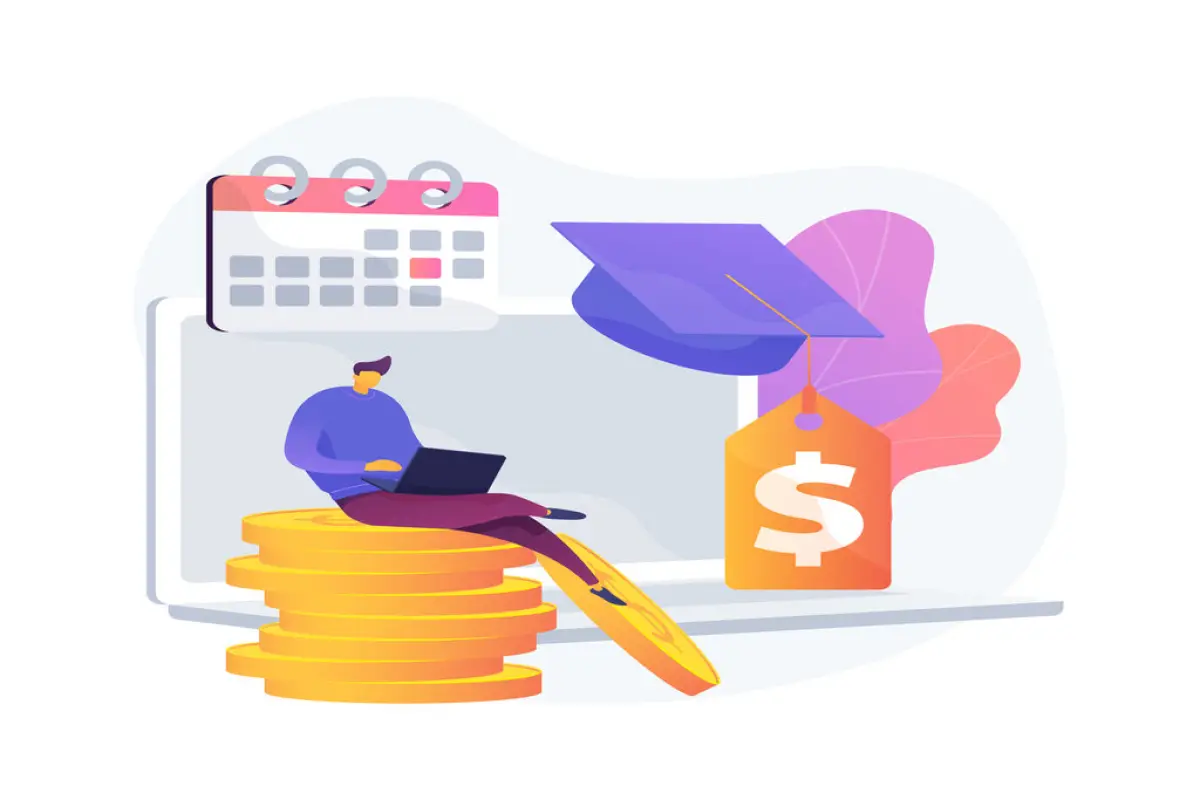 Student loan payments deferred abstract concept vector illustration., Student loan payments deferred abstract concept vector illustration. Coronavirus stimulus package, pause or suspend your payment, financial obligations, economic crisis abstract metaphor.