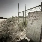 cartel exclusivo de la patrulla fronteriza en la frontera
